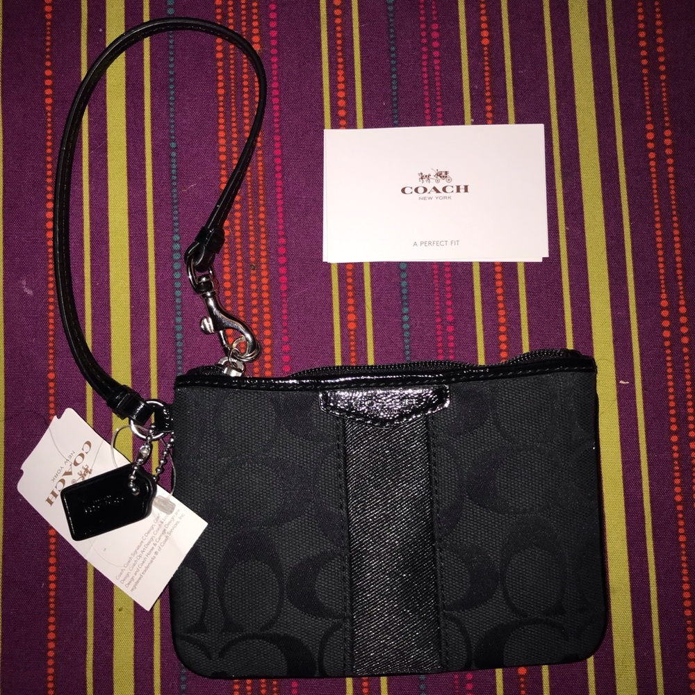 Brand New Black Coach Wristlet!